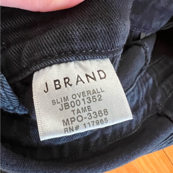 J BRAND Womens Denim dark blue Wash Slim Jumpsuit Overalls Size Medium Cropped - Picture 5 of 5